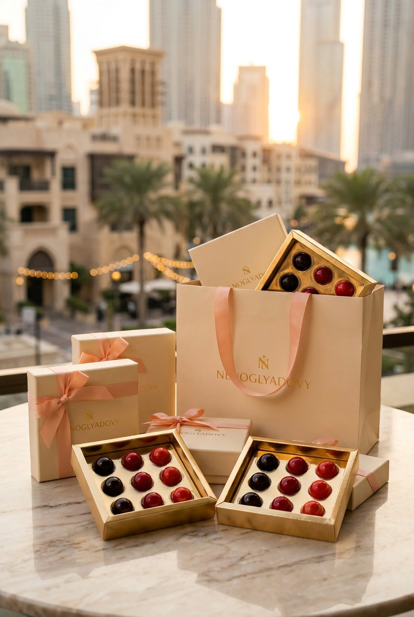 Curated gift set with multiple boxes and bag